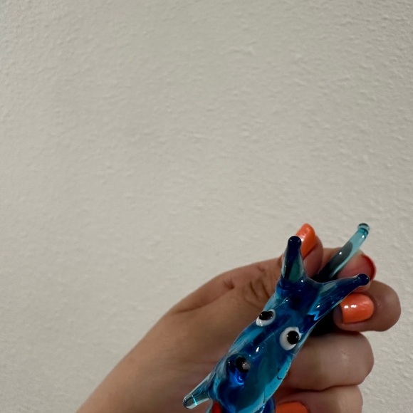 Vintage Blue Schnauzer Dog Figurine-hand blown Collectible - Picture 8 of 8